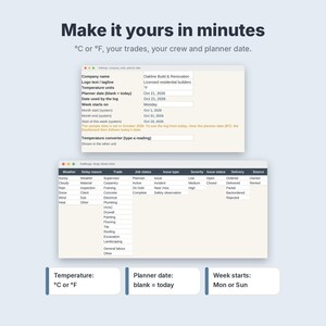 Construction Daily Log Template, Site Report & Job Diary Spreadsheet for Contractors image 11