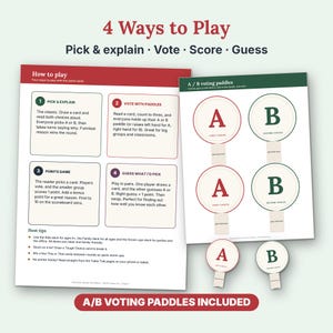 Christmas Would You Rather Game, Printable PDF, 220 Cards for Kids, Family & Adults image 7