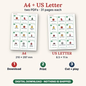 Christmas Charades Printable Party Game, 160 Act It Out and Draw & Guess Cards for Kids and Adults image 11