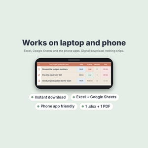 ADHD Daily Planner Spreadsheet, To-Do List with Auto Top 3 & Time Blocking image 12