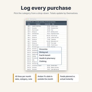 2027 Budget Planner Spreadsheet, Monthly Budget Template with Savings & Debt Tracker image 4