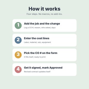 Construction Change Order Form & Log Template for Contractors and Remodelers image 7
