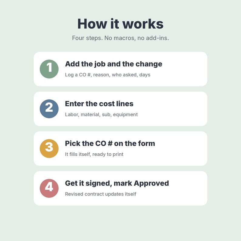 Construction Change Order Form & Log Template for Contractors and Remodelers image 7