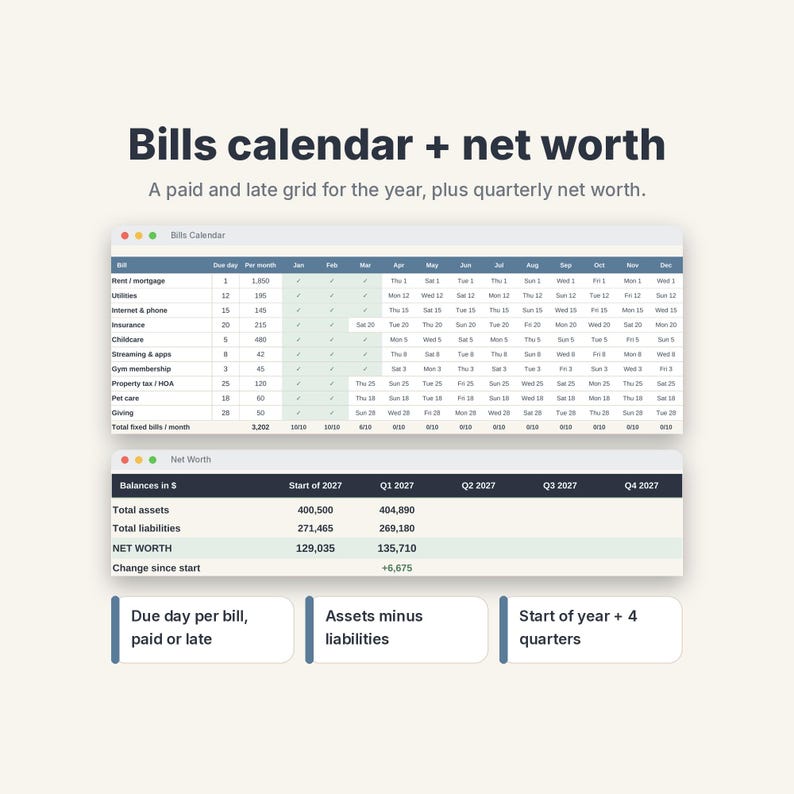 2027 Budget Planner Spreadsheet, Monthly Budget Template with Savings & Debt Tracker image 8