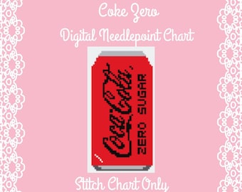 Coke Zero Digital Needlepoint Chart