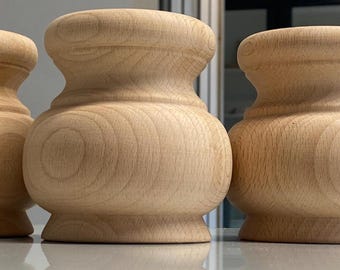 Juego de 4 patas de madera de 3" para sofá cama, taburete y armario
