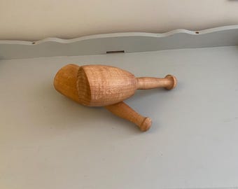 Mazo para tallar madera de haya: cabeza ovalada, acabado con aceite de linaza