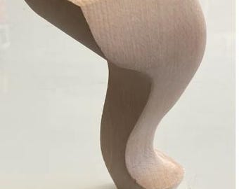 Juego de 2 sofás cama de madera estilo Queen Anne Cabriole de 6" con patas para taburetes y armarios