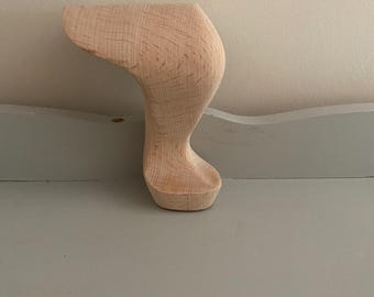 Patas para muebles cabriolé estilo Reina Ana - Juego de 4 - Acabado a mano