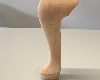 Patas de madera de haya para muebles Queen Anne Cabriole - 8/6 pulgadas, juego de 2