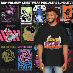 480+ Premium Streetwear Design Bundle | High-Quality PNG & Vector Urban Graphics for T-Shirts, Hoodies, Merch, and Apparel Branding