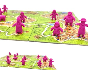 Realistic Meeples - Set of 12 (for games like Carcassonne)