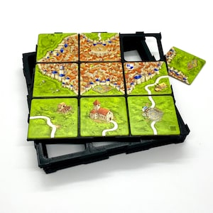 Carcassonne Tile Grid (Pack of 9 grids holding 9 tiles each)