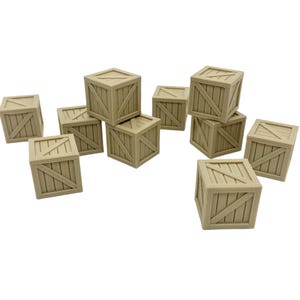 Custom Game Pieces - 10 Crates (Chests)