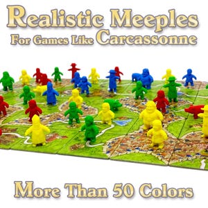 Realistic Meeples - Set of 12 (for games like Carcassonne)