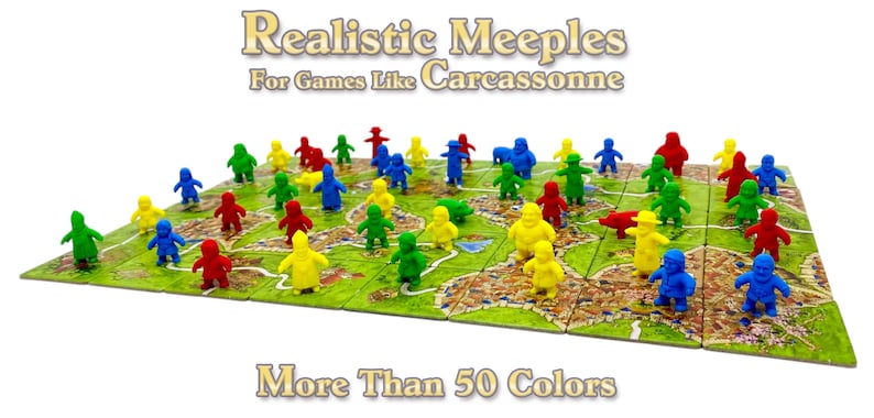 Peeples Meeples Realistic Meeples - Set of 12 (for Games Like Carcassonne) - Etsy