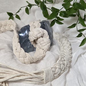 Blanc + cordon de serrage celtique blanc et or - fabriqué sur commande