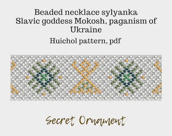 Patrón de collar Sylyanka con cuentas, diosa eslava Mokosh (patrón en PDF)