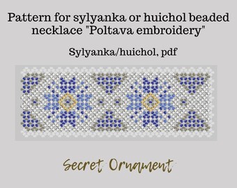 Sylyanka Halskette Muster, Poltava Stickerei, Preciosa Perlen (PDF Muster)