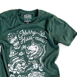 Merry Hisss-mas // Adult Crew T-shirt image 1