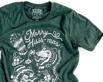 Merry Hisss-mas //  Adult Crew T-shirt