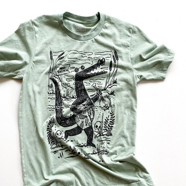 Achtung Gator // Erwachsenes Crew T-shirt