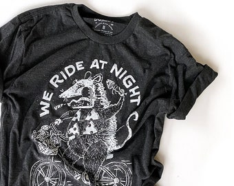 We Ride at Night  //  Adult Crew T-shirt