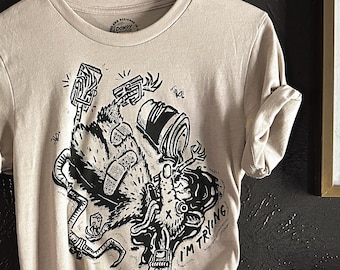 I'm Trying  //  Adult Crew T-shirt