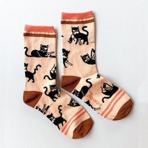 Pirate Kitty  ||  Adult unisex crew socks