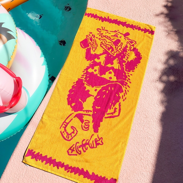 Cheesy Bikini Opossum | Beach towel