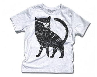 Chaton pirate // Pull ras du cou pour enfant