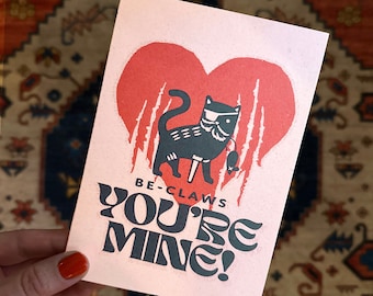 Be Claws  ||  Valentine Card - inside blank