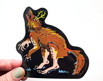 Turning Woofy // Vinyl Sticker // 3.75in - Indoor & Outdoor