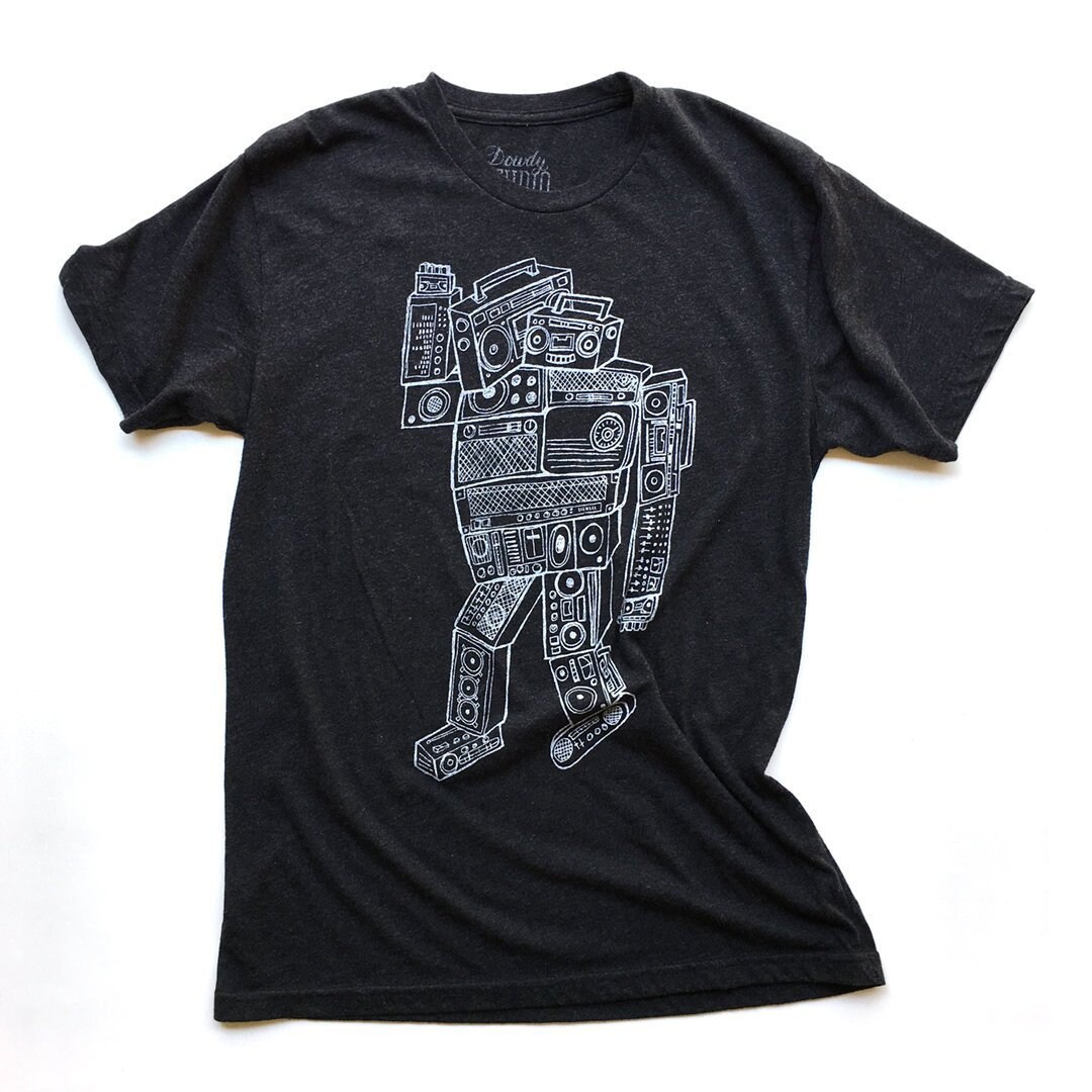 Boom Bot // Adult Crew T-shirt - Etsy