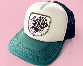 Cheesy Bikini Opossum  //  Foam Trucker Hat - Adjustable
