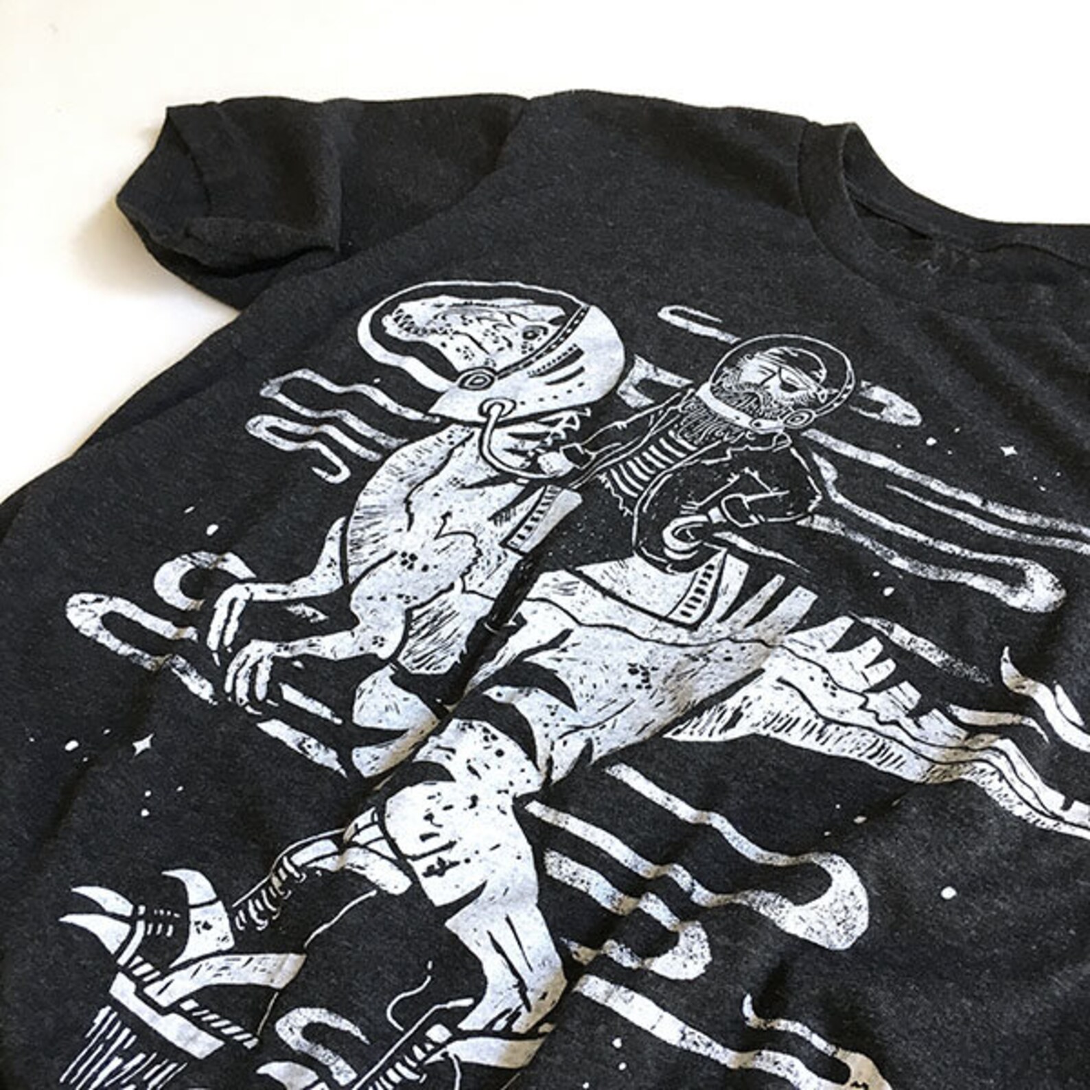 Galactic Raptor // Adult Crew T-shirt - Etsy