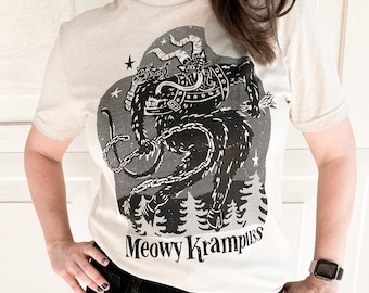 Meowy Krampuss   //  Adult Crew T-shirt