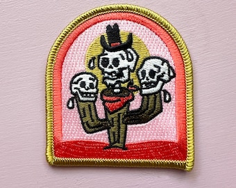 Cacti Skulls  |  Iron-on Patch