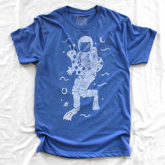 Space Guy // Adult Crew T-shirt | Etsy