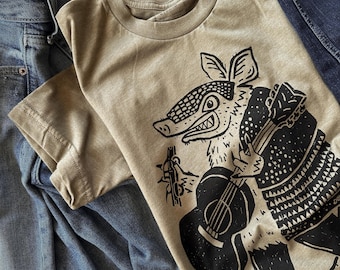 Play Dead 'Dillo  //  Adult Crew T-shirt