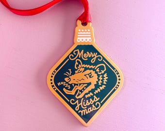 Merry Hiss-Mas  |  Holiday Ornament