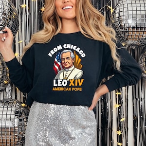 Pope Leo XIV, t-shirt, tees, Catholic, 90s, Saintwave, Pope,Chicago,Hot Dog, 90&#39;s design,  Hip Hop, Perfect Catholic Gift