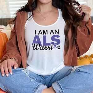 I Am An ALS Warrior Shirt, Cute ALS Awareness Gift For ALS Warriors Fighters Survivor Supporter, Cool Awareness Ribbon, Cricut Sublimation