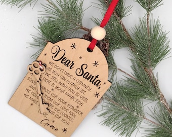 Personalized Custom Engraved Santa's magic Key Wooden Ornament