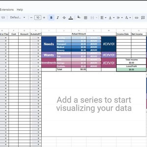 Monthly Budget Google Sheet Template