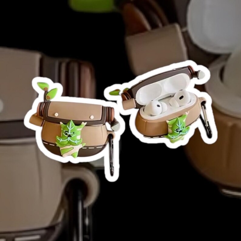 Custom Zelda Inspired Korok Airpods Case Breath of the Wild Korogu