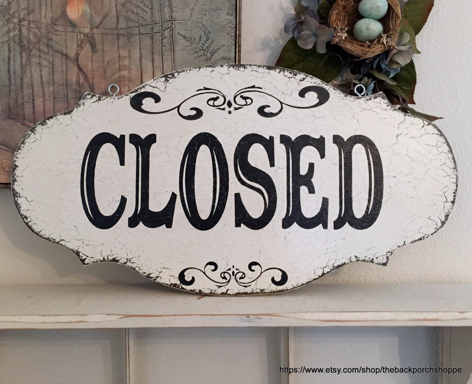 OPEN CLOSED Sign, Open Shut Sign, Reversible Open Closed Signs ...