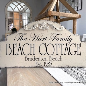 BEACH HOUSE, Beach Cottage, Lake House Signs, Cabin Signs, Family Signs, 25 x 13