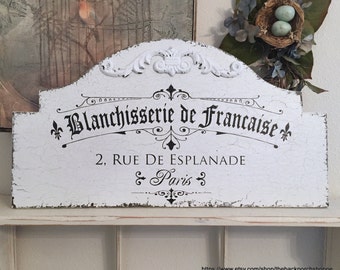LAUNDRY SIGNS, FRENCH Signs, French Laundry Sign, Bathroom Signs, 25 x 13