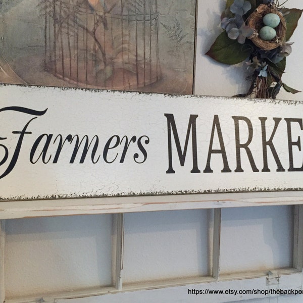 KITCHEN SIGNS, Farmers MARKET Signs, Fixer Upper Style Sign, Farm Signs,  32 x 8.5